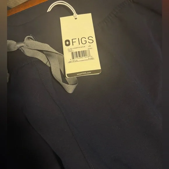 NWT FIGS HW Livingston scrub pants  size Large Navy PO 5854 - Picture 5 of 7